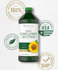 Carlyle Sunflower Lecithin Liquid 16 Oz Oil | 2 Pack | Vegan, Vegetarian, Non-Gmo, Soy Free, Gluten Free