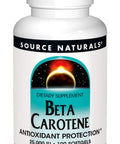 Source s Beta Carotene 25000 iu Antioxidant Protection - Converted By Body To Vitamin A - 100 Softgels