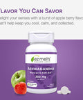 EZ Melts Dissolvable KSM-66 Ashwagandha 300 mg Sugar-Free Stress Sleep and Mood Support Supplement 30-Day Supply Apple Berry-Flavor