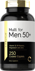 Carlyle Multivitamin for Men 50 Plus | 250 Caplets | with B Vitamins, Vitamin D, Magnesium & Zinc | Gluten Free Supplement