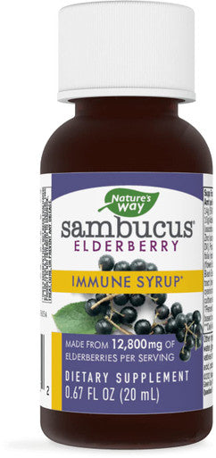 Nature's Way Sambucus Elderberry Single Shot Immune Syrup, 20ml Bottles , Pack of 12