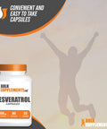 Bulksupplements.Com Resveratrol Capsules - Resveratrol Supplement, Polygonum Cuspidatum, Resveratrol 1000Mg - Antioxidants Supplement, Resveratrol Pills - 2 Capsules Per Serving, 60 Capsules
