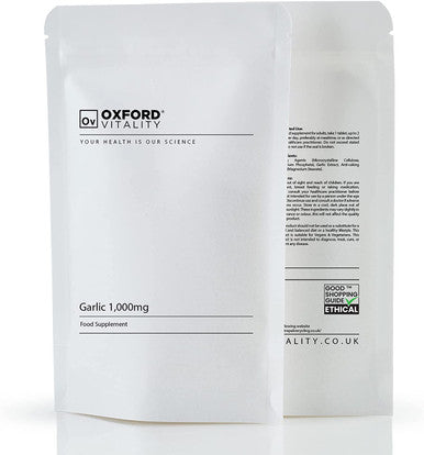 Garlic Tablets | 1000mg Supplements for Blood Sugar Balance & Metabolism | Oxford Vitality