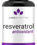 Luma Nutrition High Purity Resveratrol Capsules - 98% Trans-Resveratrol - Reservatrol Supplement - Antioxidant - Usa - 60 Capsules