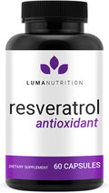 High Purity Resveratrol Capsules - 98% Trans-Resveratrol - Reservatrol Supplement - 60 Capsules