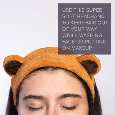 I Dew Care Face Wash Headband - Brown Bear + Tweeze The Day Bundle
