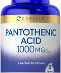 Carlyle Pantothenic Acid | 1000Mg | 100 Capsules | Essential B5 Vitamin | Non-Gmo, Gluten Free Supplement