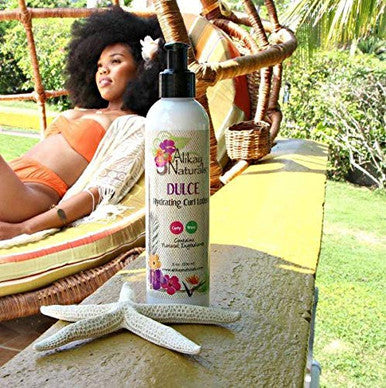 Alikay Naturals Dulce Hydrating Curl Lotion Natural Kokum Butter Silk Amino Acid & Argan Oil 8 Ounce