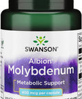 Swanson Albion Chelated Molybdenum 400 mcg 60 Veg Capsules