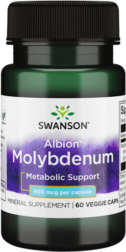 Swanson Albion Chelated Molybdenum 400 mcg 60 Veg Capsules