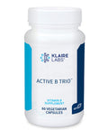 Klaire Labs Active B Trio - Active B Complex Vitamins for Mood & Energy Support - Vitamin B12 Supplement (Methylcobalamin) with Vitamin B6 & Folate (Methylfolate) - Hypoallergenic (60 Capsules)