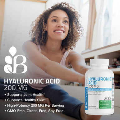 Bronson Hyaluronic Acid 200 Mg High Potency Joint Health & Healthy Skin Support, Non-Gmo, 200 Vegetarian Capsules
