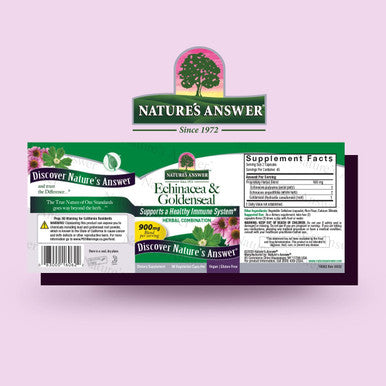 Nature'S Answer Echinacea & Goldenseal | Dietary Supplement | Supports a Healthy Immune System | Non-GMO & Kosher | Vegetarian/Vegan Capsules 90ct