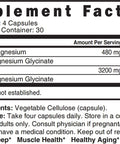 Natures Fusions Nutri Pure Magnesium Glycinate 3680mg (Provides 480mg Elemental Magnesium) Chelated for High Absorption NonBuffered for Maximum Potency 120 Capsules