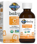 Garden of Life Baby Vitamin C Drops For Infants And Toddlers Organic Whole Food Liquid Vitamin C 45Mg Immune Support For Babies From Amla Fruit Citrus Flavor Vegan & Gluten Free 56 Ml (1.9 Fl Oz)
