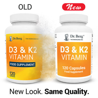 Dr. Berg s D3 & K2 Vitamin Supplement 120 Capsules