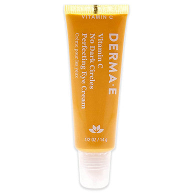 DERMA-E Vitamin C No Dark Circles Perfecting Eye Cream Color Correcting Vitamin C Eye Cream with Turmeric and Caffeine for Fine Lines and Under Eye Puffiness, 0.5 Oz