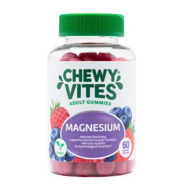 Chewy Vites Adult Gummies Magnesium Citrate 736mg Offering 82.5mg of Elemental Magnesium 60 Vitamin Gummies 2 Months Supply Real Fruit Juice Vegan Berries Flavour