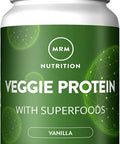 MRM Nutrition Veggie Protein with Superfoods | Vanilla Flavored | 22g Complete Protein | Over 8.8g Essential Amino acids | 13 superfoods | with Omega 3s and Omega6s | Keto Friendly | 30 Servings