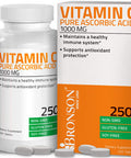BRONSON Vitamin C Pure Ascorbic Acid - 1,000 mg - 250 Tablets