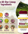 Nutribiotic â€“ Defenseplus 45 Tablets 11 In 1 Immune Support With Vitamin C Zinc Grapefruit Seed Extract Ecea Astragalus Root & Immune Boosting Extracts & Mushrooms Vegan & Gluten
