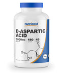 Nutricost D-Aspartic Acid (DAA) Capsules 3000mg Per Serving (180 Capsules) Non-GMO