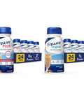 Ensure Plus Nutrition Shake With 16 Grams Of Protein Meal Replacement Shakes Butter Pecan 8 Fl Oz & Original Butter Pecan Nutrition Shake | Meal Replacement Shake | 24 Pack