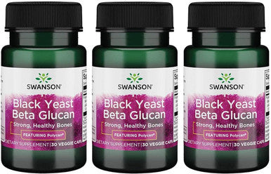 Swanson Polycan Black Yeast Beta Glucan 150 Milligrams 30 Veg Capsules (3 Pack)