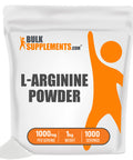 BulkSupplements L-Arginine Base Powder - Arginine Supplement for Men - Nitric Oxide Supplement - Unflavored, - 1000mg , 1000 Servings (1 Kilogram - 2.2 lbs)