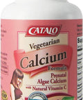 CATALO Vegetarian Calcium Formula Support Healthy Pregnancy Fetal Development and Immunity with Plant Calcium and Acerola Cherry Extract 90 Vegetarian Tablets