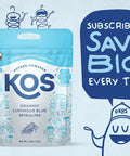 Kos Usda Organic Blue Spirulina Powder, Phycocyanin - Vegan Algae Superfood - Natural Food Coloring For Smoothies & Protein Drinks, Plant Based, Non Gmo - 27 Servings