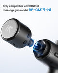 Renpho Massage Gun Head With Heat And Cool, Percussion Muscle Massager Gun Head For Deep Tissue Muscle Massage, Portable Rechargeable Handheld Massage Gun Attachments, Heated Massage Gun Head
