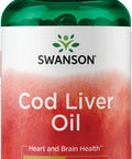 Swanson Cod Liver Oil - Wellness Supplement Promoting Bone Skin Health Vision Support & Immune System Function - Natural Formula with High Absorption Vitamin A - (250 Softgels 700mg Each)