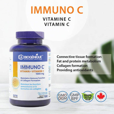 Immuno C- Immune Function & Antioxidant Support, Biogenique (100caps)