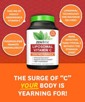 Zenwise Vitamin C Liposomal Ascorbic Acid 1500 MG of Organic Highly Bio Available Vitamin C for Immune Health Natural Energy Boost and Skin Care Support 3 Month Supply 180 Capsules