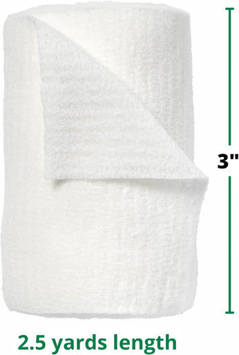 Curad SoothePlus Rolled Gauze with Arm & Hammer Baking Soda 3" x 2.5 yds 5 count (Pack of 3)