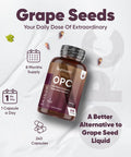 Weightworld Grape Seed Extract Capsules 1000mg (High-Strength) | 240 Vegan Capsules (8 Months Supply) | 95% OPC (Oligomeric Proanthocyanidins) | 1000mg French Grapeseed Extract | Polyphenols Supplement