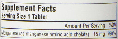 Source s Manganese 10 mg Amino Chelate,100 Tablets (Pack of 2)