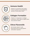 Utzy Naturals Vitamin C Complex | 400Mg Vitamin C With Acercola & Citrus Bioflavonoids | 60 Servings