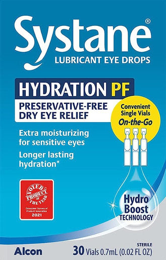 Systane Hydration PF Lubricant Eye Drops Vials 30 Each By Genteal
