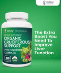 Dr. Berg's Organic Cruciferous Support - New Version of Whole Food Vegetable Supplement with 11 Phytonutrient Complex Superfoods - Helps Boost Energy, Immune System and Liver Detox - 90 Tablets