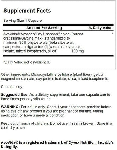 Swanson Avovida 100 Milligrams 60 Capsules (4 Pack)