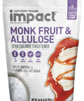 Impact - Monk Fruit Allulose Sweetener, Crystallized Blend Sugar Substitute - Zero Calorie Low-Carb Essential for Low-Carb Recipes - 4lb
