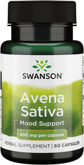 Swanson Full Spectrum Avena Sativa (Green Oat Grass) - Herbal Supplement Promoting Nervous System Health - Natural Formula Supporting Overall Wellness - (60 Capsules 400mg Each)