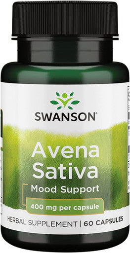 Swanson Full Spectrum Avena Sativa (Green Oat Grass) - Herbal Supplement Promoting Nervous System Health - Natural Formula Supporting Overall Wellness - (60 Capsules 400mg Each)