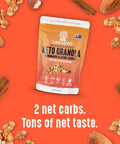 Lakanto Cinnamon Almond Crunch Granola - Delicious Snack Quick Breakfast Cereal Keto Friendly Monk Fruit Sweetener No Sugar Added Vegan Gluten Grain Low Net Carbs (11 Oz)
