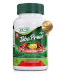 Deva Tuba Prime Vegan Multivitamin Iron- - High-Potency Vitamin & Mineral Dietary Supplement - Antioxidants, Fruit & Vegetable Blend, Super Mushrooms, Probiotics, Prebiotics, Seeds, Herbs 90 Tabs