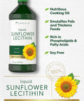 Carlyle Sunflower Lecithin Liquid 16 Oz Oil | 2 Pack | Vegan, Vegetarian, Non-Gmo, Soy Free, Gluten Free