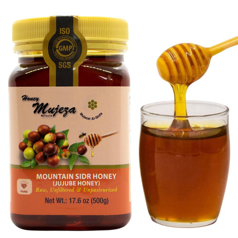 Mujezat Al-Shifa 100% Raw & Pure New Zealand Manuka Honey - MGO 800+ | 20+ Active | Premium Grade UMF Certified Honey 17.6oz / 500g