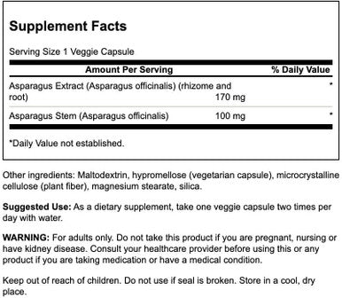 Swanson Asparagus Extract 60 Veggie Caps